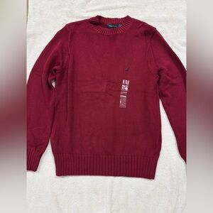 Nautica Men's Burgundy Crewneck Sweater